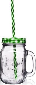 Orion Słoik z uchem ze słomką kubek szklanka 450 ml 2