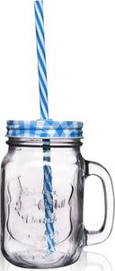 Orion Słoik z uchem ze słomką kubek szklanka 450 ml 3