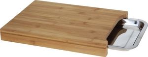 Deska do krojenia Excellent Houseware z tacą na okruszki bambusowa 35x25cm 1