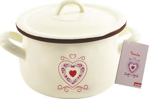 Orion Garnek emaliowany SERCE 16 cm pokrywa gaz indukcja uniwersalny 2