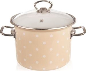 Orion Garnek emaliowany z pokrywką 18cm 3,5L KROPKI uniwersalny 1