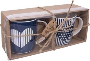 Orion Kubek porcelanowy do kawy, herbaty, zestaw kubków z uchem, dekor, na prezent, 2 sztuki, 390 ml 3