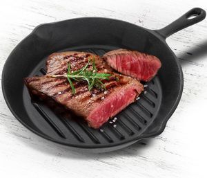 Patelnia Orion grillowa Żeliwna 24cm 4