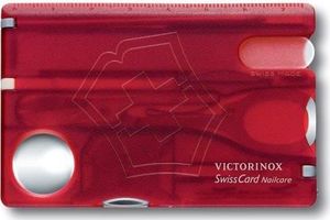 Victorinox SwissCard Nailcare Przeźroczysty Czerwony uniwersalny 1