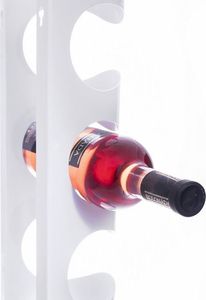 Excellent Houseware Stojak WINO regał na butelki wina BIAŁY ścianę uniwersalny 3