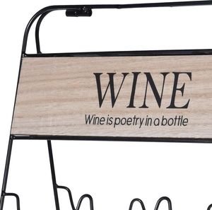 Excellent Houseware Stojak WINO regał na butelki wina - 9 butelek uniwersalny 2