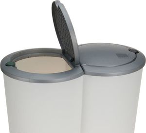 Kosz na śmieci Excellent Houseware do segregacji na przycisk 2x25L biały (Y54980880) 3