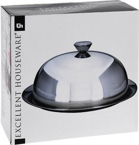 Excellent Houseware Taca do serwowania stalowa z kloszem talerz 20 cm uniwersalny 2