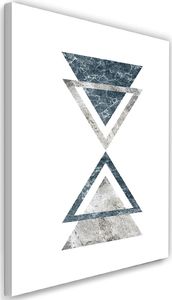 Feeby Obraz na płótnie - Canvas, Abstrakcja z marmurowymi trójkątami 40x60 1