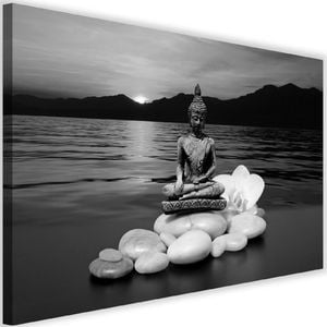 Feeby Obraz na płótnie - Canvas, Budda na kamieniach 60x40 1