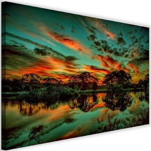 Feeby Obraz na płótnie - Canvas, Chmury nad jeziorem 4 60x40 1