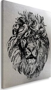 Feeby Obraz na płótnie - Canvas, Narysowana głowa lwa 1 40x60 1