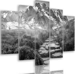 Feeby Obraz pięcioczęściowy na płótnie Canvas, pentaptyk typ A, Kamienna droga na szczyt 300x140 1