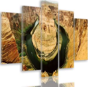 Feeby Obraz pięcioczęściowy na płótnie Canvas, pentaptyk typ A, Widok na Wielki Kanion 4 200x100 1