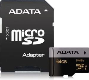 Karta ADATA Premier MicroSDXC 64 GB Class 10  (AUSDX64GUICL10RM3BKBL) 1