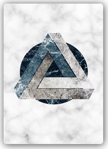 Feeby Wydruk na metalu, Abstrakcja geometryczna - marmur 50x70 1