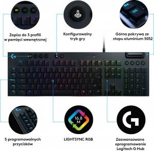 Klawiatura Logitech G815 Romer-G Liniowy (920-009008) 7