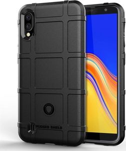 Wytrzymałe pancerne etui, pokrowiec Rugged Square SAMSUNG GALAXY A10 czarne uniwersalny 3