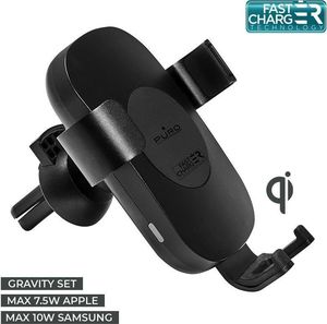 Puro PURO Autofit Fast Wireless Car Holder - Uchwyt samochodowy z ładowaniem indukcyjnym Qi, 10 W (czarny) 1