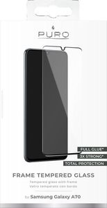 Puro PURO Frame Tempered Glass - Szkło ochronne hartowane na ekran Samsung Galaxy A70 (czarna ramka) 2