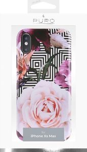 Puro PURO Glam Geo Flowers - Etui iPhone Xs Max (Pink Peonies) 2