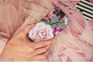 Puro PURO Glam Geo Flowers - Etui iPhone Xs Max (Pink Peonies) 3