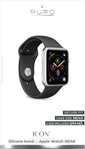 Puro PURO ICON Apple Watch Band - Elastyczny pasek sportowy do Apple Watch 38 / 40 mm (S/M & M/L) (Czarny) 3