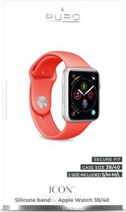 Puro PURO ICON Apple Watch Band - Elastyczny pasek sportowy do Apple Watch 38 / 40 mm (S/M & M/L) (Living Coral) 4