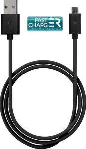 Kabel USB Puro USB-A - microUSB 1 m Czarny (36341-uniw) 1