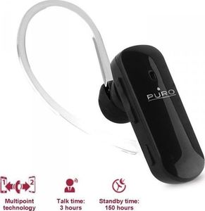 Słuchawka Puro PURO Multipoint Bluetooth Headset - Zestaw słuchawkowy Bluetooth 3.0 + obsługa 2 urządzeń jednocześnie w/micro USB (czarny) 1