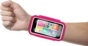Puro PURO Running Band - Uniwersalna frotka do biegania do smartfonów max 4.3" + key pocket (różowy) 4