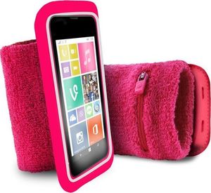 Puro PURO Running Band - Uniwersalna frotka do biegania do smartfonów max 4.3" + key pocket (różowy) 9