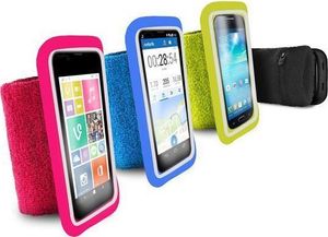 Puro PURO Running Band - Uniwersalna frotka do biegania do smartfonów max 4.3" + key pocket (różowy) 10