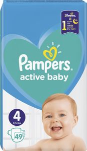Pampers Pieluszki Active Baby 4, 9-14 kg, 49 szt. 2