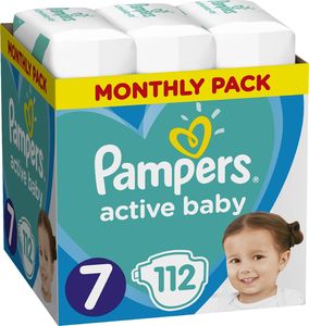 Pampers Pieluchy Active Baby Dry 7 (15kg+) 112 szt. Monthly Pack 3