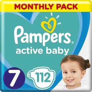 Pampers Pieluchy Active Baby Dry 7 (15kg+) 112 szt. Monthly Pack 4