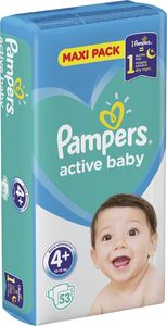 Pampers Pieluchy Active Baby Dry Maxi Pack S4+ 53szt 2