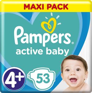 Pampers Pieluchy Active Baby Dry Maxi Pack S4+ 53szt 4