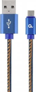 Kabel USB Gembird USB-A - microUSB 1 m Niebieski (CC-USB2J-AMmBM-1M-BL) 1
