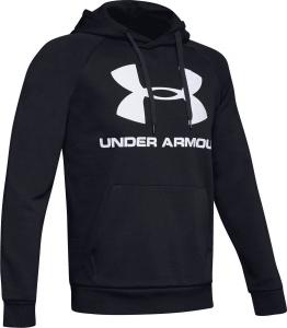 Under Armour Bluza męska Rival Fleece Sportstyle Logo Hoodie czarna r. XL 1