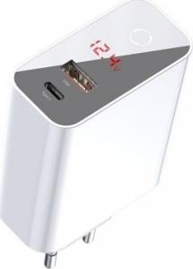 Ładowarka Baseus USB + USB-C Baseus PD + QC 3.0 45W (biała) (CCFSEU907-02) 1