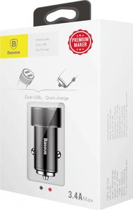 Ładowarka Baseus Ładowarka samochodowa Baseus Small Screw 2xUSB 3,4A (czarna) 8