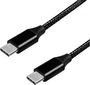 Kabel USB LogiLink USB-C - USB-C 0.3 m Czarny (CU0153) 1