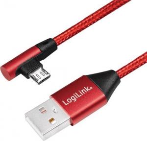 Kabel USB LogiLink USB-A - microUSB 1 m Czerwony (CU0150) 1