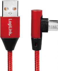 Kabel USB LogiLink USB-A - microUSB 1 m Czerwony (CU0150) 2