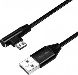 Kabel USB LogiLink USB-A - microUSB 0.3 m Czarny (CU0141) 1