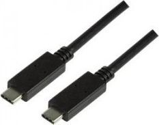 Kabel USB LogiLink USB-C - USB-C 0.5 m Czarny (CU0128) 1