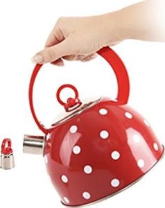 Orion Czajnik stalowy czerwony w kropki 1,8L KARIN uniwersalny 4