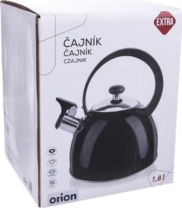 Orion Czajnik stalowy z gwizdkiem CZARNY indukcja 1,8L uniwersalny 2