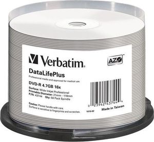 Verbatim DVD-R 4.7 GB 16x 50 sztuk (43744) 1